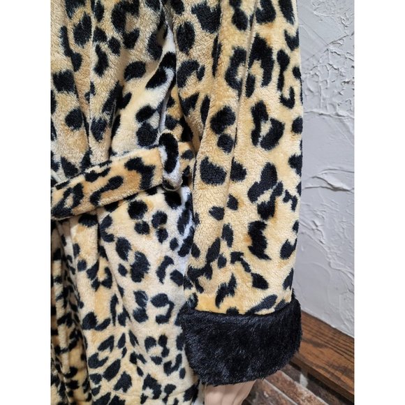 Nicole Miller New York Robe Leopard Cheetah Print Size Small Medium - Picture 4 of 9